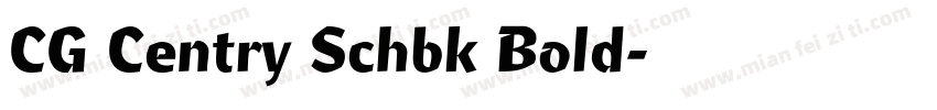 CG Centry Schbk Bold字体转换
